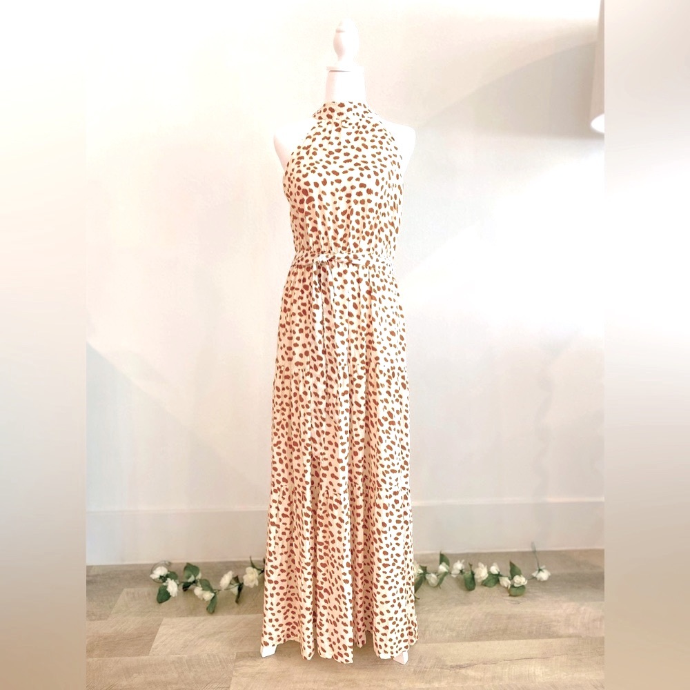 Halter maxi dress. Size L. Boutique label.